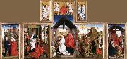 unknow artist Nativity Triptych oil painting on canvas